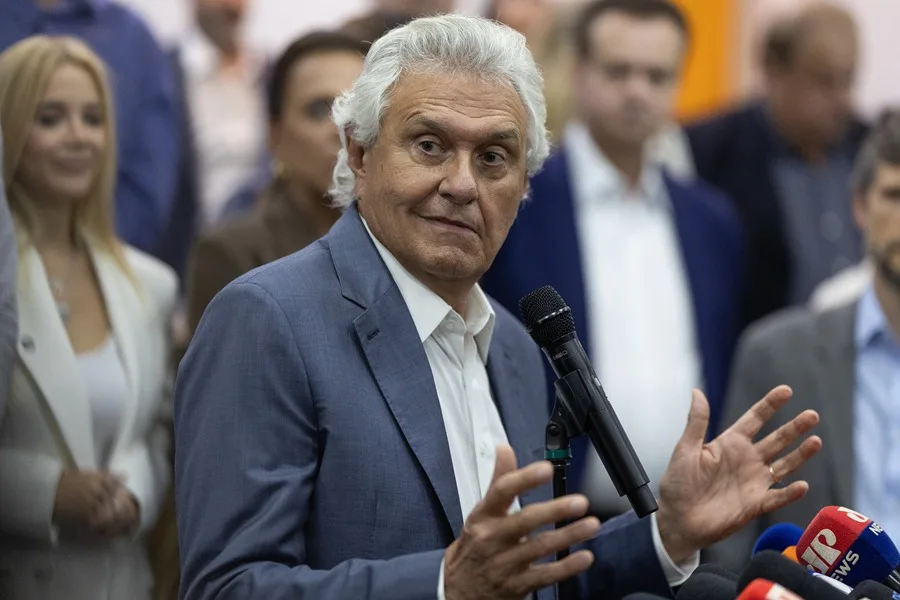 El gobernador del estado de Goiás, Ronaldo Caiado, habla durante el lanzamiento de su candidatura a la Presidencia de Brasil, este 30 de marzo de 2026, en Sao Paulo (Brasil). EFE/ Isaac Fontana